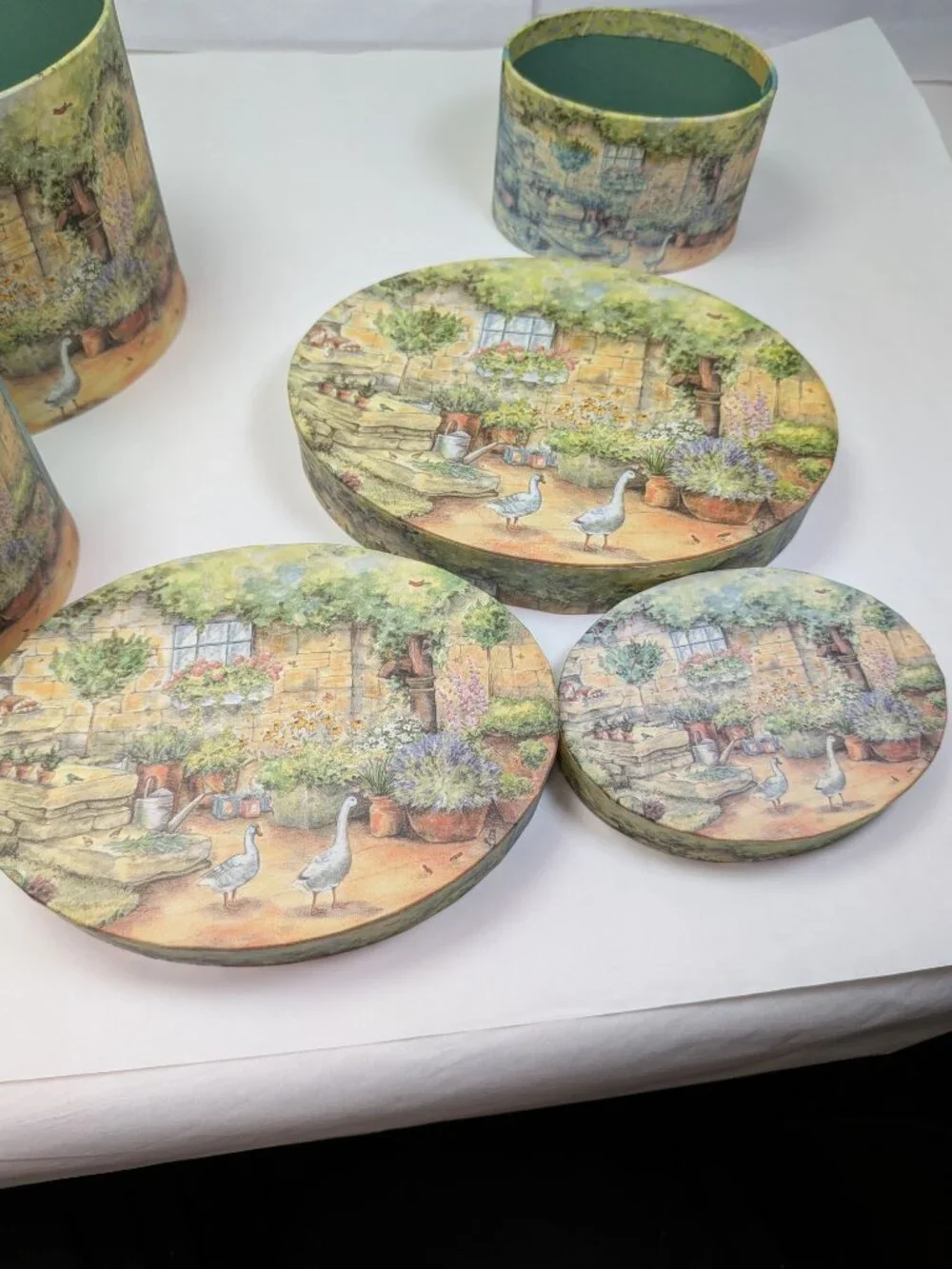 Vintage Bobs Boxes Cottage Garden Nesting Oval Box Set Sherri Buck Baldwin Lang